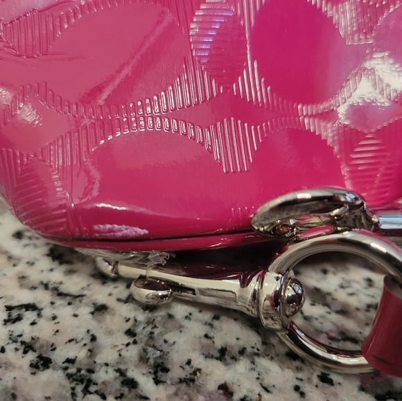 Coach Peyton Link C Embossed Leather Domed Satchel - Picture 3 of 15